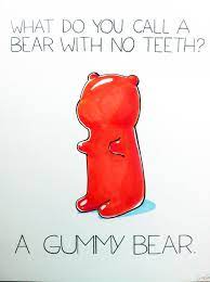 Riddlez what do you call a bear with no teeth? What Do You Call A Bear With No Teeth Funny Puns Puns Jokes Corny Jokes