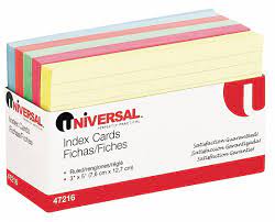 3.9 out of 5 stars, based on 7 reviews 7 ratings current price $8.51 $ 8. Universal Index Cards Card Size 3 In X 5 In Color Assorted Ruled Pk 100 6pdv5 Unv47216 Grainger