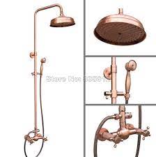 Maybe you would like to learn more about one of these? Wall Mounted Bathroom Antique Red Copper 8 Shower Head Rain Shower Faucet Set Dual Handles Mixer Tap Handheld Shower Wrg521 Faucet Set Shower Faucet Setrain Shower Faucet Set Aliexpress