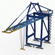 Port Container Crane 3d Model Ad Container Port Model Crane In 2020 3d Model Water Crafts Crane