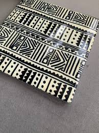 Mud Cloth Coasters Table Set Unique Bogolan African Print Etsy Handmade Ceramic Tiles Purple Map Bohemian Tiles