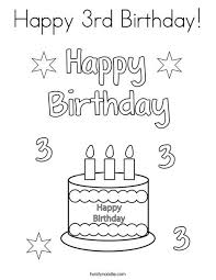 You can select the image and save it to your smart device and desktop to print and color. Happy 3rd Birthday Coloring Page Happy Birthday Coloring Pages Birthday Coloring Pages Happy Birthday Drawings