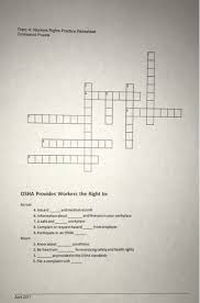 Advertising provides the crucial revenue necessary to provide free content and applications on this website. Topic 4 Workers Rights Practice Worksheet Crossword Chegg Com