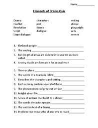 Answers to these questions and further explanations are also included to elaborate and widen your knowledge of these unique events in history. Quiz Elements Of Drama Worksheets Teaching Resources Tpt