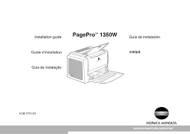Skulle du kunne vælge 'usb001'. Konica Minolta Pagepro 1350w Installation Manual Pdf Download Manualslib