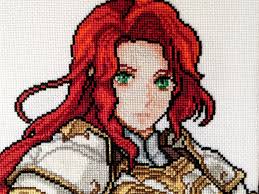 Cross stitch pattern of the banners that hang in the classrooms of fire emblem three houses: Pixel Emblem Alex Custodio