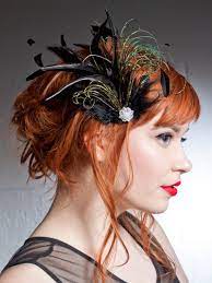 Find black feathers hair from a vast selection of hair accessories. Belle Epoch Black And Green Feather Hair Clip Deanna Dibene Millinery