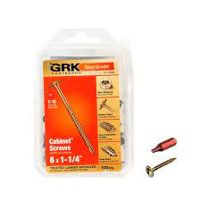 Cabinet representative at lowe's was nice, but after that, there was no communication! Grk 8 X 1 1 4 In Yellow Polymer Round Washer Interior Wood Screws 100 Count In The Wood Screws Department At Lowes Com