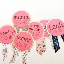 Use any of our over 10,000 images in your baby shower tags, or upload your own to personalize your labels! Baby Shower Pins Name Tags Mommy To Be Baby Shower Pin Baby Shower Diy Baby Shower