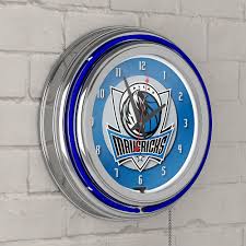Dallas mavericks have won 1 ring! Dallas Mavericks Nba Chrome Double Ring Neon Clock Royal Blue Silver Nba1400 Dm Best Buy