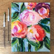 Learn How To Paint Flowers On Canvas With Acrylics The Easy Way With Step By Step Instruction Abstract Flower Painting Flower Canvas Sunflower Canvas Paintings