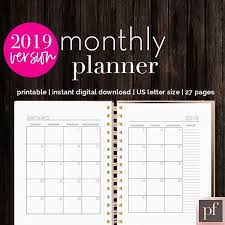 Monthly Planner Indesign Template Indesign Templates Indesign Planner