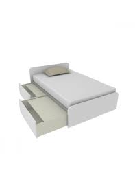 Letto altezza testastata con cassone / effetto cas. 964r Letto Cameretta 80x190 Singolo Con Secondo Letto Estraibile E Testate Personalizzabili