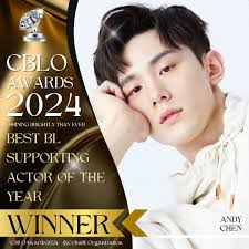 Congratulations to Andy Chen for winning the BEST SUPPORTING BL ACTOR OF  THE YEAR AWARD at #CBLOAwards2024 for his outstanding performance as Gao  Tian Yang in The On1y One The Series. #CBLOAwards2024BestSupportingBLActor