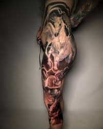 Above, an example of what this tattoo looks like. Lightning Best Tattoo Ideas For Men Women