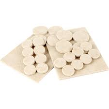 I highly recommend the assorted felt pads, felt sliders and bumpers value pack. Felt Gard Felt Pad Set