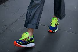 Photos Street Style Neon Sneakers Inspired By The 70s Footwear News
