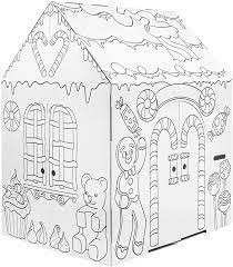 We have lots of great colouring pages for you to have fun practising english vocabulary. Amazon Com Easy Playhouse Gingerbread House Kids Art Craft For Indoor Fun Color Favorite Holiday Sweets Winter Friends Decorate Personalize A Cardboard Fort 32 X 26 5 X 40