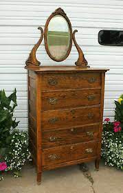 Antique oak chest and dresser and nightstand. 1900 1950 Solid Oak Dresser Vatican