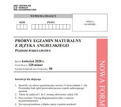 Część ustna egzaminu maturalnego z języka. Probna Matura 2020 Cke Online Arkusze Odpowiedzi Zadania Angielski Niemiecki Eska Pl