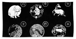 Already know your japanese zodiac sign? Japanese Zodiac Signs Bath Towel For Sale By Granger