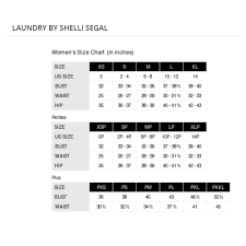 Shelli Segal Laundry Size Chart