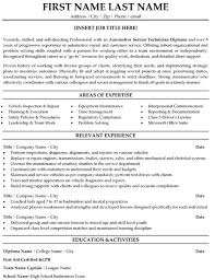 To prove myself as a well trained auto mechanic with excellent knowledge base, and to ensconce myself in a reputed automobile company. Top Automotive Resume Templates Samples