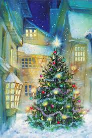 Christmas Postcard Estonia Christmas Paintings Christmas Art Christmas Illustration