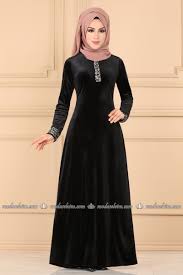 Moda Selvim Pul Payetli Kadife Tesettur Elbise 5243ay342 Siyah Fashion African Fashion Long Sleeve Dress