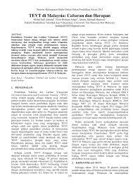 Ini membabitkan golongan sasar yang mengalami masalah kesihatan seperti rabun atau pekak sepanjang proses pengajaran dan. Pdf Tevt Di Malaysia Cabaran Dan Harapan