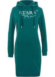 Laura kent damen sweatkleid gepatcht mit samt hautfreundlich 52. Sweatkleid Mit Druck Tiefgrun Bedruckt Damen Bpc Bonprix Collection Bonprix De