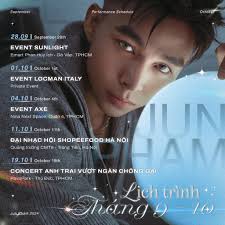 Lịch hoạt động tháng 9-10 sắp tới của Jun cho cả nhà cùng theo dõi nha 😚🩶  #JunPham #ThoTrang