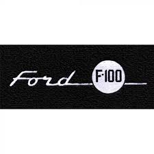 floor mat black loop with white ford f