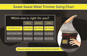 Sweet Sweat Waist Trimmer Size Guide Waist Trainer Reviews