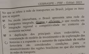 Acesse o site do cebraspe para conferir o seu! Gabarito Prf Geopolitica
