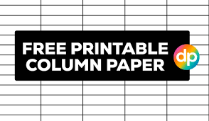 free printable column paper daily printables