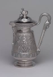 Creamer With Hinged Cover Silver 1875 Philadelphia Pennsylvania United States Gumus Tasarim Cay Demligi