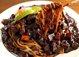 Jjajangmyeon Noodles In Black Bean Sauce Black Bean Sauce Black Bean Noodles Wholesome Food