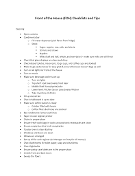 Check spelling or type a new query. Foh Opening Closing Checklist