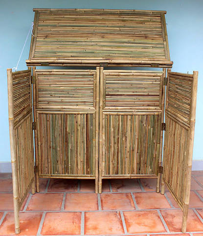 Bamboo Garbage Bins Enclosure