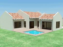 Considering the size of each unit of this house design in south africa, it makes sense that the two bedrooms in these series of homes are placed side by side. Small House Plan Simple House Plans 3 Bedroom House Plans South Africa 3 Bedroom House Plans With Photos House Designs Nethouseplans Tr158elev2 Nethouseplansnethouseplans