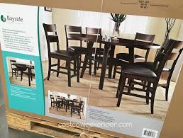 What kind of stove does costco weather station have? Bayside Furnishings 7 Piece Square To Round Dining Set Costco Weekender