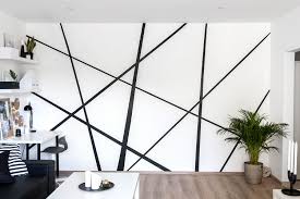 Black And White Geometric Wall Design Wall Mural Black And White Geometric Abstract Wall Decor Design Bedroom Wall Designs Bedroom Wall Paint