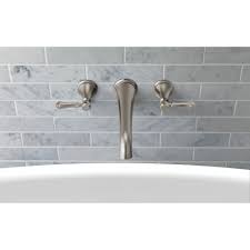 Check spelling or type a new query. Delta Cassidy Stainless Steel Finish 2 Handle Wall Mount Tub Filler Fa Faucetlist Com