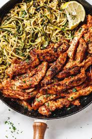 Taco Chicken Tenders Recipe With Lemon Garlic Butter Zucchini Noodles Chicken Dinner Recipes Chicken Tender Recipes Chicken Bites