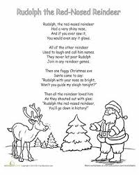 Rudolph The Red Nosed Reindeer Lyrics Worksheet Education Com Christmas Songs Lyrics Holiday Songs Christmas Songs For Kids