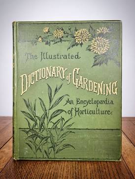 An old vintage gardening encyclopedia book, AI generated