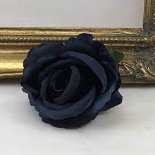 Maybe you would like to learn more about one of these? 8cm Single Rose Head Navy Blue Village Green
