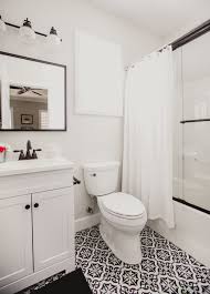 Black And White Kitchen Floor Tile Lowes Bathroom Black And White Bathroom Classic Bathroom Merola Tile Lowes Vanity Bathroom Design Black Bathroom Bathrooms Remodel Bathroom Design Small