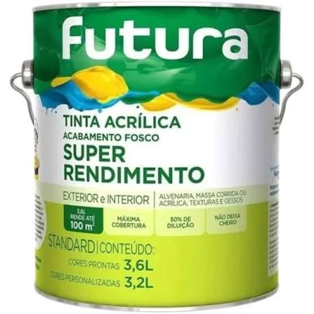 Super Rendimento Std Branco 3,6 L Futura Futura Tintas